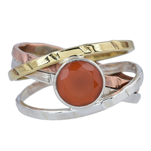 Round Shape Faceted Carnelian Gemstone 925 Solid Silver Designer <b>Ring</b> Jewelry <b>Fashionable</b> Romantic <b>Ring</b> <b>for</b> <b>Women</b>. - Product Image 2