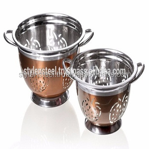 Wholesale Stainless Steel Fruit-Colored Cutlery Design <b>Colander</b> Everyday Use Serving Vegetables & Fruit <b>Metal</b> Material - Product Image 5