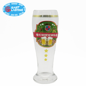 2024 Verre à bière taille haute de style occidental personnalisé avec logo de décalcomanie drôle - Product Image 1