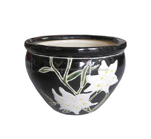 Pots et jardinières en céramique vietnamienne faits à la main, best-sellers / argile émaillée d'intérieur pour fournitures de jardinage et articles de décoration intérieure - Product Image 1