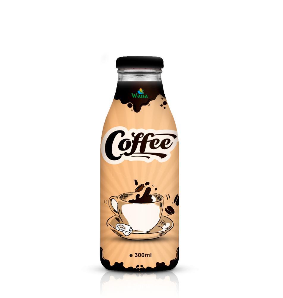 100% Fresh Milk Coffee Drink In 300ml Glass Bottle