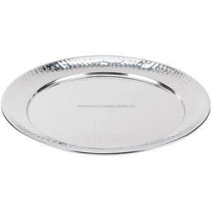Custom Size <b>round</b> Stainless Steel <b>Serving</b> <b>Tray</b> for Home Premium Quality <b>Serving</b> <b>Trays</b> - Product Image 2
