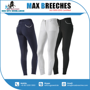 Ropa ecuestre duradera Jodhpurs de marca privada con asiento completo de silicona Medias para montar a caballo Último diseño a la venta - Product Image 5
