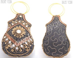 Bolso de hombro bordado hecho a mano para mujer, mini bolso cruzado para teléfono móvil, elegante crema de fiesta étnica - Product Image 2