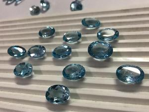 คุณภาพสูง20mm IGI ได้รับการรับรองลอนดอนบลูบุษราคัมพลอยหลวมขัดวงรีสีฟ้าธรรมชาติสำหรับการทำเครื่องประดับ - Product Image 4