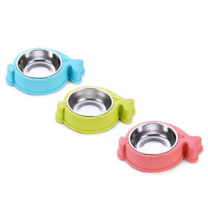 ทนทานพิมพ์อาหารและน้ำเมลามีนสแตนเลสสัตว์เลี้ยงชามให้อาหารและรดน้ำแมวและสุนัขสแตนเลสชามสัตว์เลี้ยง Ste - Product Image 4
