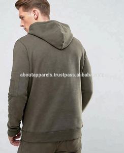 Sudadera con capucha sin mangas para hombre, de tacto suave, con bolsillo, color caqui, negra, personalizada - Product Image 2