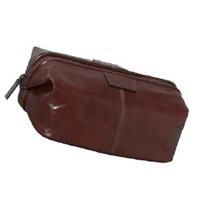 Bolsa de cosméticos de cuero sintético, bolso de cosméticos Personal personalizable con cremallera, marrón - Product Image 1