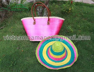 Wholesale Customized Plain Natural Seagrass Mexican Sombrero <b>Summer</b> Beach <b>Hat</b> Unisex <b>Straw</b> <b>Hats</b> - Product Image 2