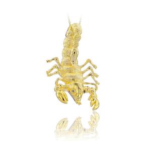 Collier pendentif scorpion en or massif 14 carats bijoux animaux fins pour femmes pour mariage fabriqués en turquie - Product Image 1