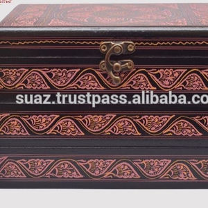 Boîte à bijoux pliable en bois sculpté à la main, armoire, porte-bijoux, élégante, avec tiroir, nouvelle collection - Product Image 2