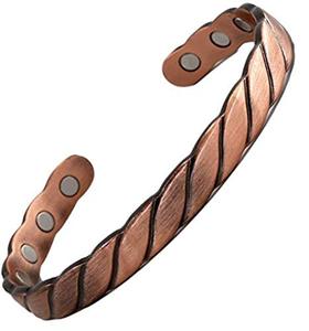 Brazalete Unisex de Cobre Pulido Vintage Hecho a Mano por Artesanos Reales, con Diseño de Bola y Perla, Regalo de Moda para Bodas, Fiestas y Aniversarios - Product Image 5