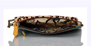 Haute qualité cheveux sur imprimé Animal en cuir véritable gland pochette à fermeture éclair pour les femmes personnalisé luxe Designer pochette sacs à main portefeuilles - Product Image 6