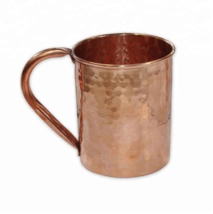 Taza de mula de Moscú con cilindro de cobre 100% de 16 oz con mango Acabado brillante para el regreso a la escuela-Fabricado y suministrado a granel - Product Image 6