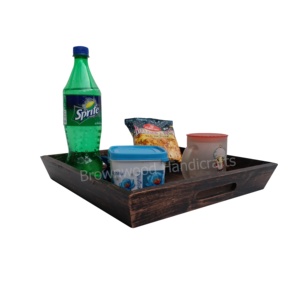 Plateau de service en bois de manguier de qualité alimentaire Design personnalisé avec poignée Plateau en bois pour la maison, le restaurant, l'hôtel et l'extérieur à l'intérieur - Product Image 4