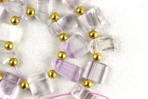 Natural Kunzite Gemstone Faceted Nugget Shape Beads <b>Top</b> Quality 1 Strand Wholesale Handmade Jewelry Making - Product Image 2