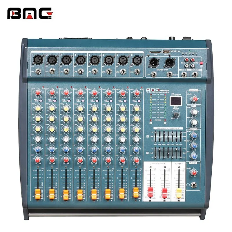 BMG PMX-802D MP3プロフェッショナルサウンドシステム機器は、コンサート用のミキサーDJおよびオーディオDSPです。