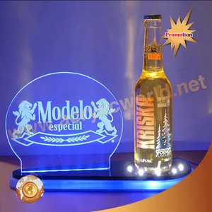 Op Maat Gemaakte Wijnhouders Uniek/Metalen Wijnfles Houder/Acryl Led Liquor Display Wijn Display Teller