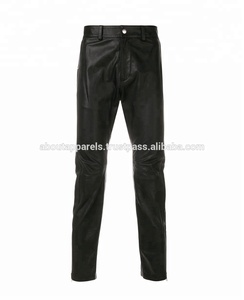 Pantalones de moto de piel de oveja auténtica ajustados a la moda para hombre, pantalones impermeables de invierno de talla grande - Product Image 2