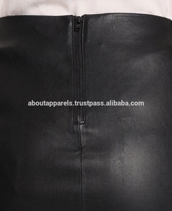 OEM แฟชั่นใหม่สีดำแน่นสั้นผู้ใหญ่ผู้หญิงหนังกระโปรง - Product Image 5