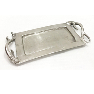 Bandeja para servir té y café de aluminio de Color plateado, plato de exhibición de comida para fiesta de boda en casa, mesa de Metal de tendencia Industrial - Product Image 4