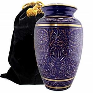 Urne de crémation adulte en laiton/aluminium en métal commémoratif solide d'élève classique Style américain/européen pour le stockage des cendres funéraires - Product Image 1