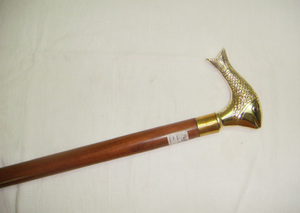 Bâtons de marche de randonnée en bois avec manche en laiton et embout en caoutchouc/cannes de marche pour personnes âgées pour la randonnée-Design léger - Product Image 3