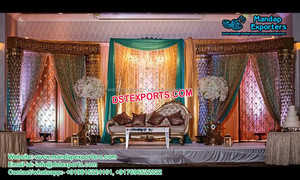 การตกแต่งเวทีงานเลี้ยงต้อนรับชาวมุสลิมในเอเชีย แนวโน้มล่าสุด การตกแต่งเวทีงานแต่งงาน ความสง่างาม ชุดตกแต่งเวทีงานแต่งงานแบบเอเชีย วิอร์จิเนีย - Product Image 2