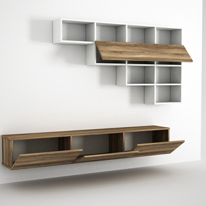 พิเศษ Damla ที่มีคุณภาพที่ทันสมัยสีขาววอลนัทหน่วยทีวี - Product Image 5