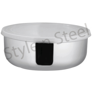 ชามสลัดซิลิโคนก้นกันลื่นทำจากโลหะ,ชุดชามผสมมีฝาปิดราคาขายส่ง - Product Image 1