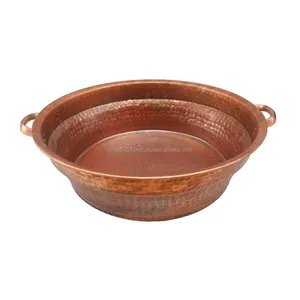 Luxury Foot Spa Hammered Bowl Metal Pure Copper Feet Pedicure Neat and Clean Round Shape Copper Bowl