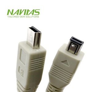 UL2725 مخصصة محمية عالية السرعة USB صغير أ/ب كابل أنثوي طراز نافيتاس-من طراز RoHS متوافق مع الإلكترونيات - Product Image 4