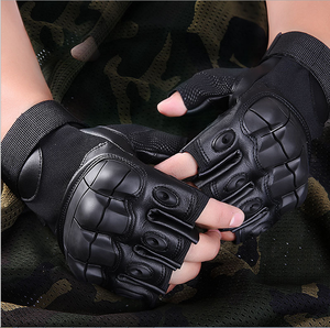 Gants tactiques demi-doigt robustes de haute qualité, gants tactiques respirants et durs avec Logo personnalisé - Product Image 2
