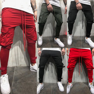 Pantalon de Jogging droit urbain pour hommes, coupe crayon, décontracté, avec Logo personnalisé, à poches, Design de poche, nouvelle collection, 2021 - Product Image 2