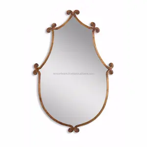 금속 키 큰 장식 디자이너 금속 벽 거울 홈 호텔 거실 장식 골동품 벽 거울