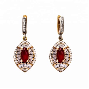 925 Sterling Silver Jewelry Authentic Dangle <b>Earring</b> Turkish Wholesale Handcrafted 925 Sterling Silver Jewelry - Product Image 1