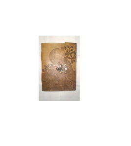 Diario de negocios personalizado de alta calidad, diseñador en relieve, diario de cuero ecológico, hilo de coser, tapa dura, Pavo Real para regalo - Product Image 1