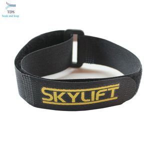 Sangle de fixation à crochet et boucle personnalisée avec boucle en plastique Matériau PET Logo imprimé - Product Image 3