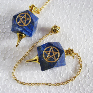 Pendule en pierres précieuses en gros: pendule étoile Pentacle Lapis Lazuli - Product Image 1