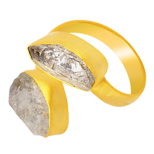 Anillo de piedras preciosas Herkimer Natural, Plata de Ley 925, chapado en oro, el mejor regalo de boda, ajuste de bisel de moda para fiestas - Product Image 3