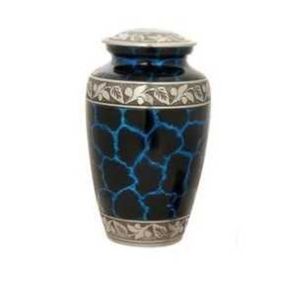 Feu bleu foncé métal commémoratif solide laiton/aluminium adultes cendres de funérailles humaines urnes de crémation Style américain/européen - Product Image 1