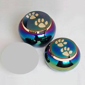 Wholesale <b>Pet</b> Cremation <b>Urns</b> Engraved Lettering Cremation Memorial <b>Urns</b> for <b>Pets</b> Brass Metal Adult Cremation <b>Urns</b> - Product Image 2