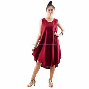 NAPAT casuales de las señoras último diseño vestido de Mujer Plus tamaño de cuello redondo - Product Image 5
