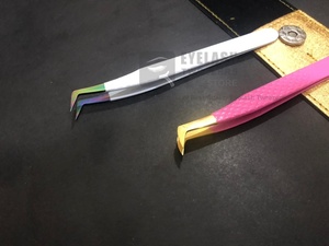 Pince à cils solide en acier inoxydable meilleure vente pince à cils volume avec logo personnalisé de haute qualité durable vente en gros - Product Image 5