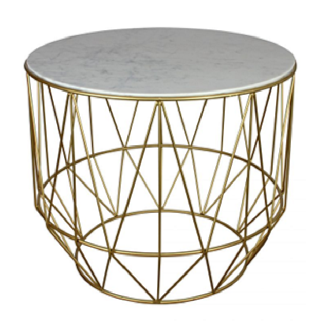 Top Quality industrial Iron & Marble coffee table