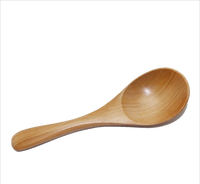Offres spéciales Réutilisable Écologique Ustensile De Cuisine En Bois Huile De Cuisson Louche À Soupe Cuillère Long Manche En Bois Espace Sac Minimaliste OEM