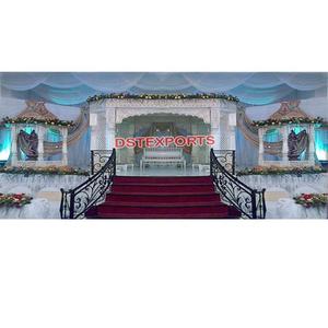 Juego de Mandap de fibra de boda Radha Krishan, estilo Rajasthani tallado hecho a mano, Mandaps de boda de diferentes estilos por el fabricante de EE. UU. - Product Image 1