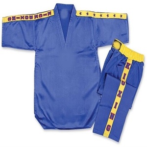 Uniforme de Kickboxing pour Hommes Adultes en Satin de Soie Sublimé Personnalisé 100% Polyester Jersey et Pantalon - Product Image 1