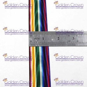 ริบบิ้นเหรียญขายส่งคุณภาพสูงสีรุ้ง | ริบบิ้นเหรียญอังกฤษเรยอน / โพลีเอสเตอร์ - Product Image 3