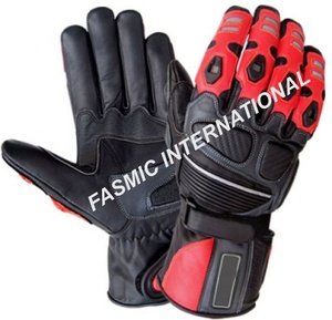 Gants de moto durables en cuir de vachette avec néoprène et maille d'air pour motocross - Product Image 3